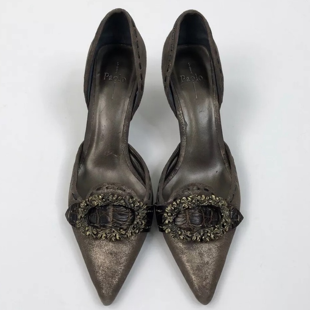 Brown Linea Paolo vintage kitten heels